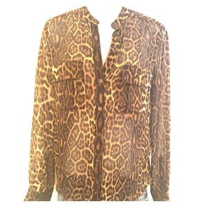 bcbg leopard blouse